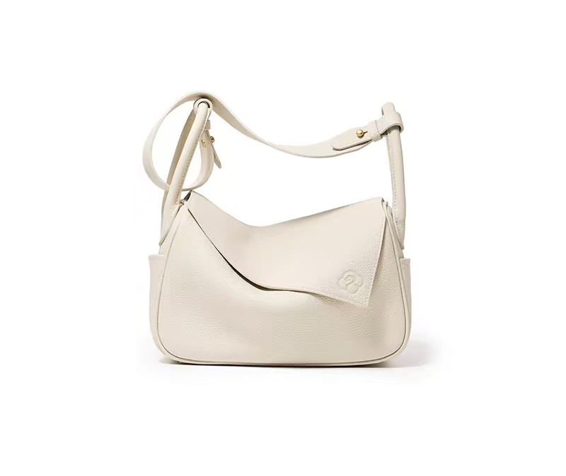 【王楚然同款】宫选元宝包头层牛皮枕头包单肩斜挎包通勤腋下包 - Thumbnail 12