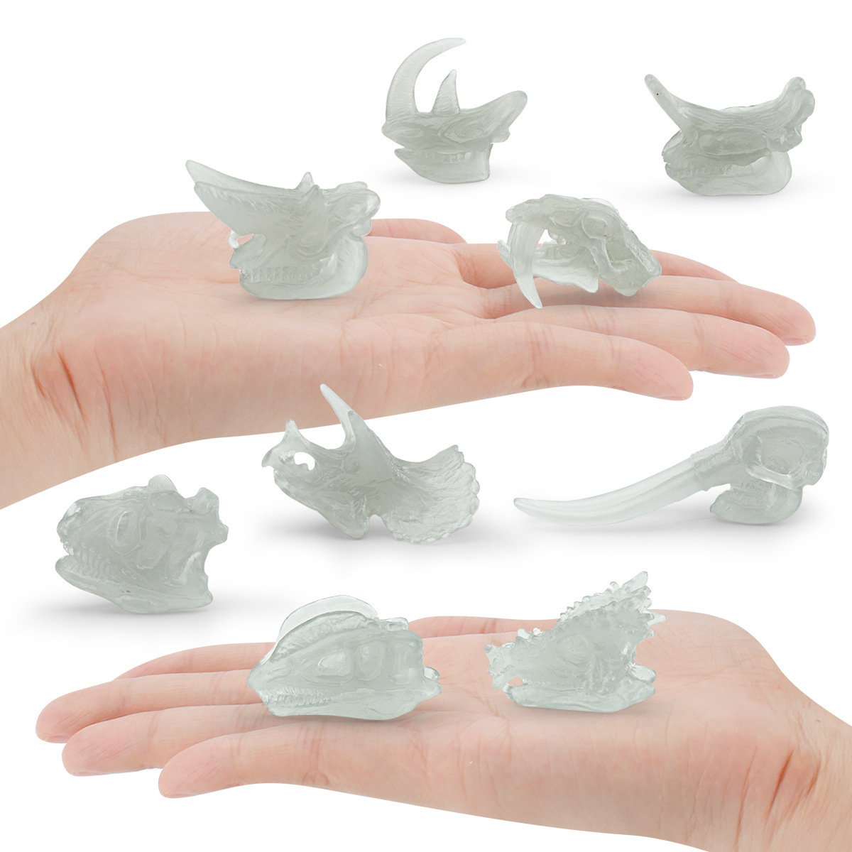 Excavación arqueológica transfronteriza simulación cráneo luminoso modelo dinosaurio animal Espada Dragón muñeca Dragón fósil esqueleto adornos estáticos