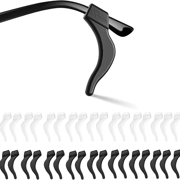 Cross-Border Large Silicone Eyeglass Ear Hooks, Sports Style Large Eyeglass Ear Hooks, Anti-Slip Ear Hooks, Eyeglass Accessories