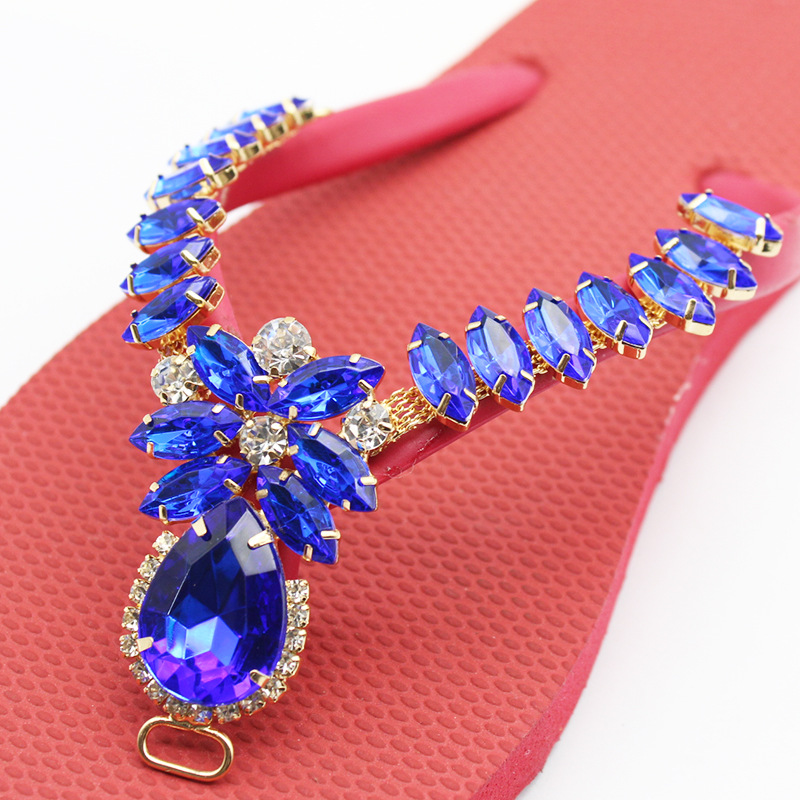 2023 verano nuevo Flip Flop zapato cadena DIY mano coser zapatos flor material accesorios zapatillas material Accesorios