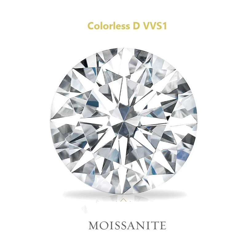 1 quilate diamante desnudo diamante redondo desnudo al por mayor gemas artificiales diy anillo vacío piedra triturada semiacabada incrustación