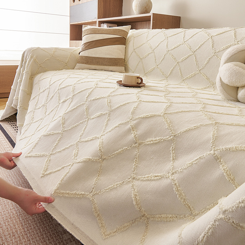 Striped Sofa Cover Throw Blanket Full Cover Furniture Protector_voghion.com