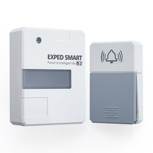 Smart Wireless Doorbell with Night Light, Outdoor Waterproof Home Electronic Long Distance Wall-Pass-through Self-Powered Battery-Free