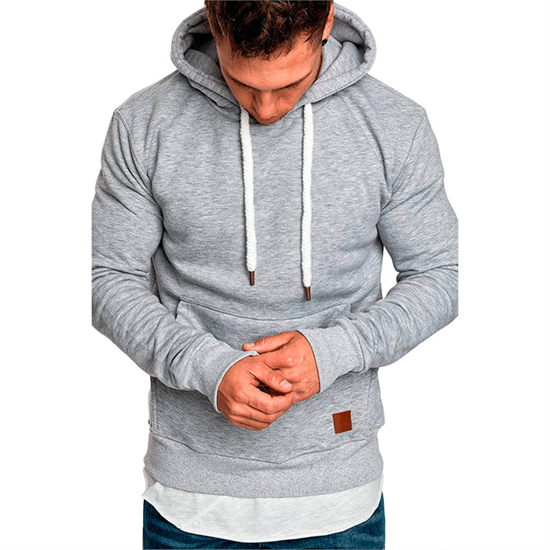Men's Solid-Color Outdoor Sportswear Casual Fleece Hoodie Jacket_voghion.com