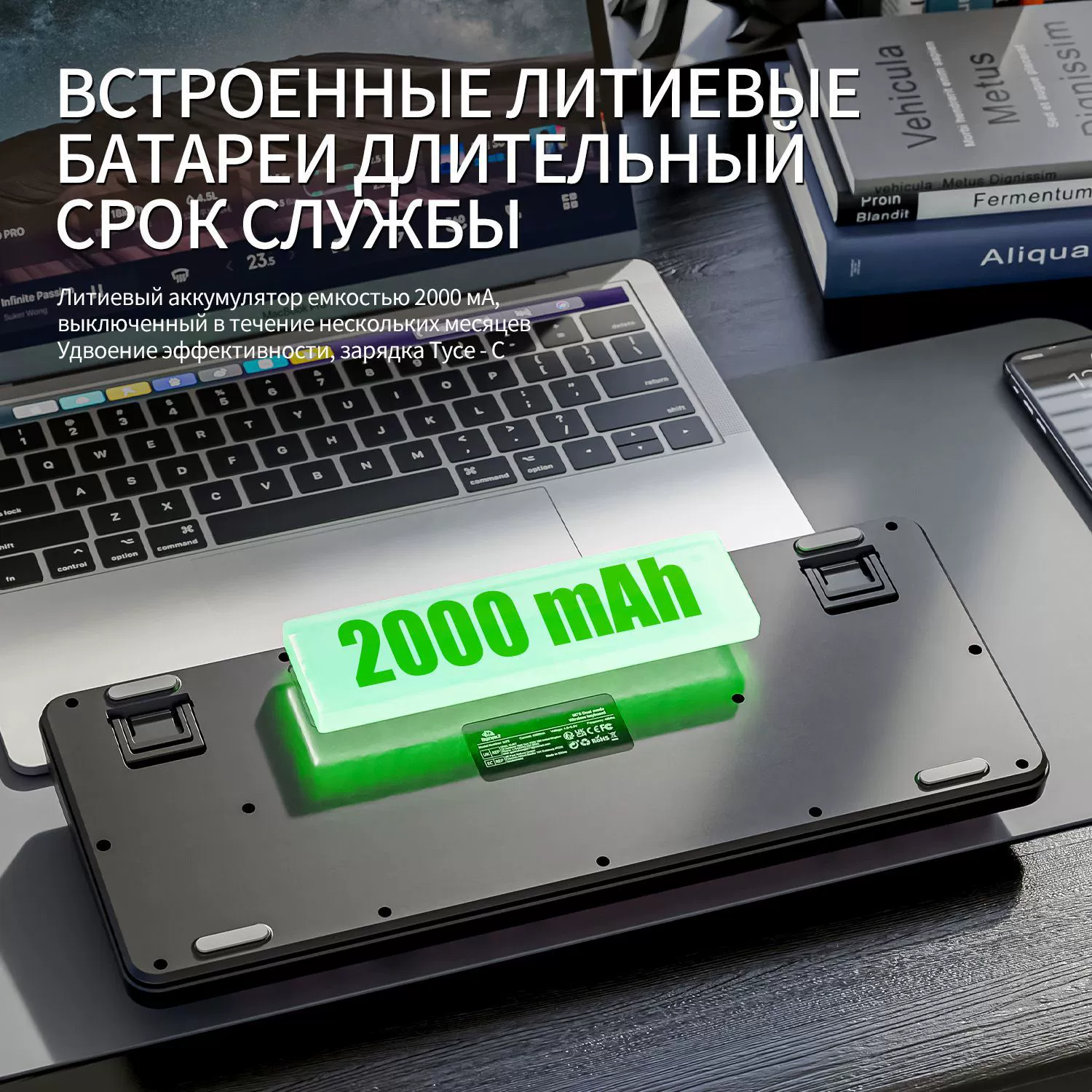 Беспроводная клавиатура Free Wolf M75 для русского языка, двойной режим Bluetooth, PBT градиентные цветовые крышки с цифровым дисплеем, офисная русская клавиатура