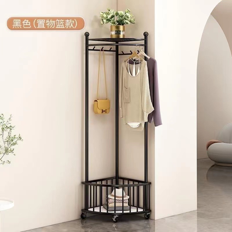 Esquina móvil perchero esquina percha de almacenamiento de ropa percha salón dormitorio percha de almacenamiento al por mayor