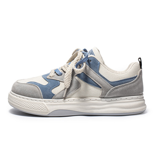 2024 spring new men's sneakers casual fashion trend thick-soled men's shoes Korean style single shoes men's canvas shoes