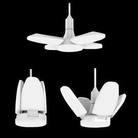 2023变形车库灯，四叶可折叠LED叶子灯5叶灯6叶灯供AmazonE27灯泡
