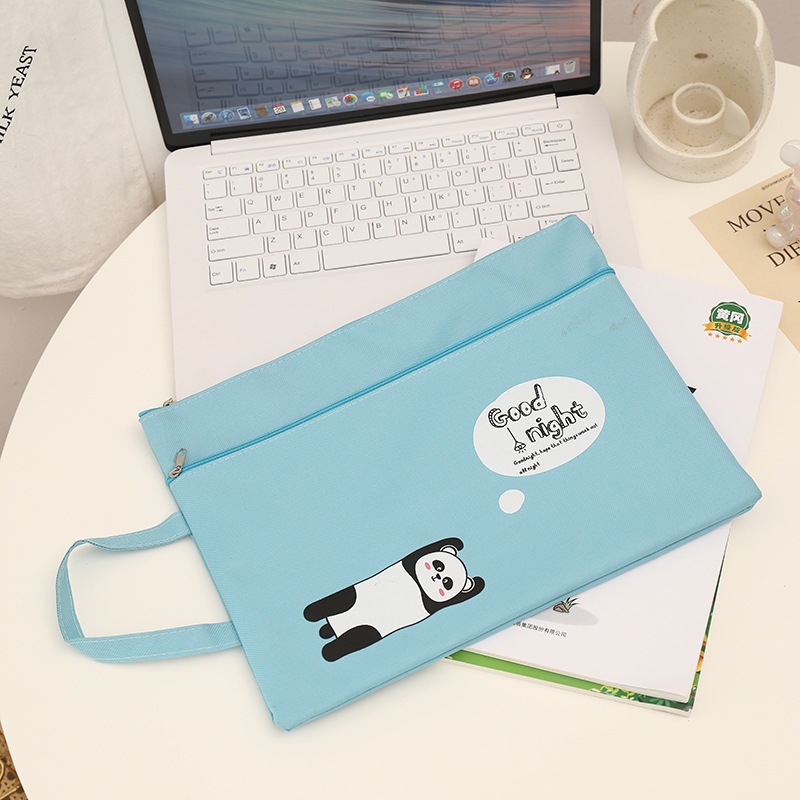 Solid Color Pp Cotton Class Learning School Cartoon Style Pastoral Solid Color Stationery Storage Bag display picture 7