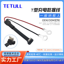 苹果T头12W快充耐寒TPE弯头充电数据线带环形端子骑行磁吸架必备