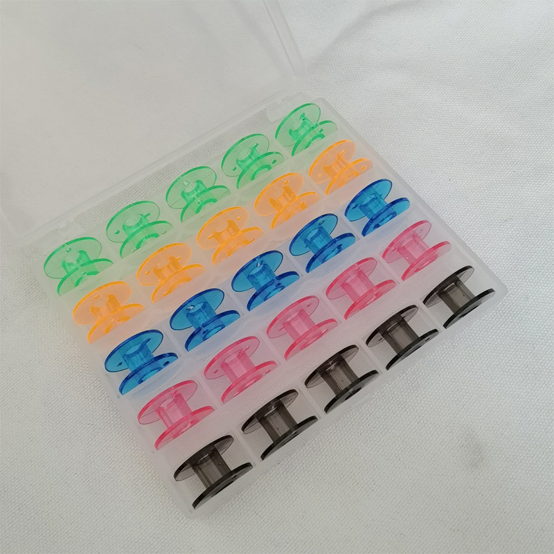 Juego de caja de lanzadera de color máquina de coser eléctrica doméstica multifuncional en caja de lanzadera de plástico FR20018