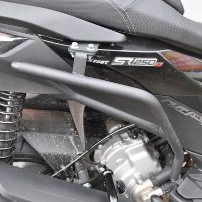 Applicable to Longxin Wuji Motorcycle bumper - black-carbon-steel-rear-bumper
