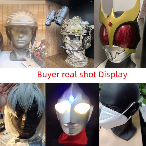 Simulated mannequin head with glasses, bald head model, wig, hat, scarf, helmet display practice head model