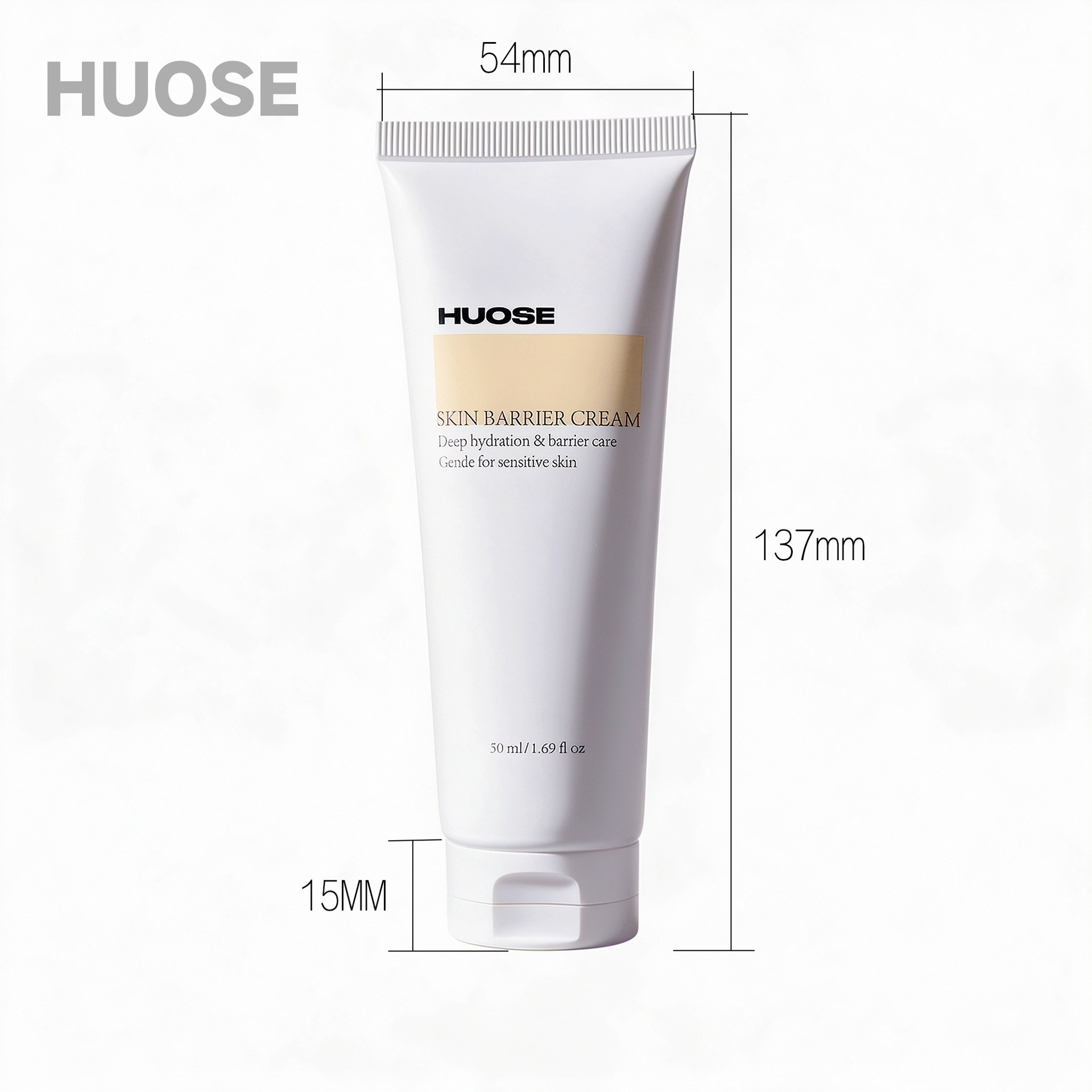Manufacturer-customized 50ml facial cleanser and hand cream dispensing bottles, D35 model, with short flip-top lids, suitable for dispensing isolation lotions