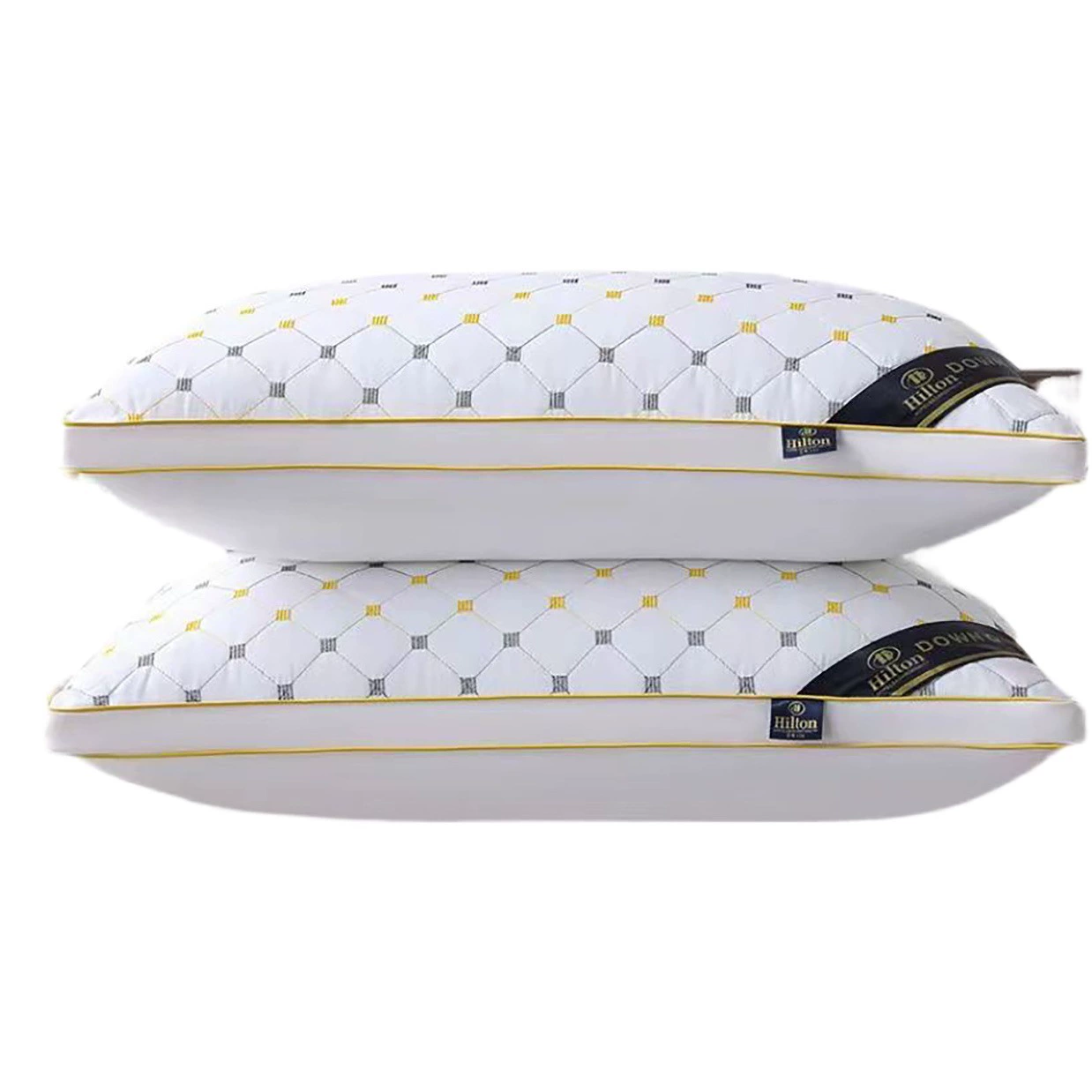 Подушка Hilton Starry Feather из вельвета, одинарная, для общежития, средней жесткости, моющаяся, оптом, для сна на боку