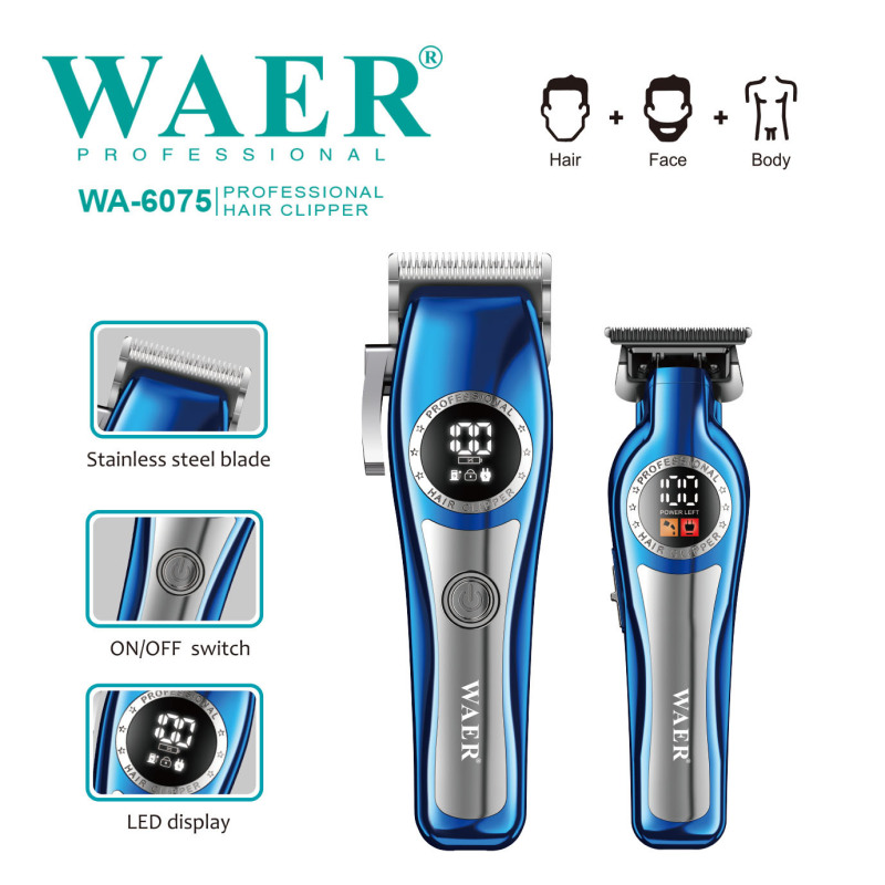 WAER新款亚马逊跨境高转速专业雕刻剪数显理发器理发店发廊专用款|undefined