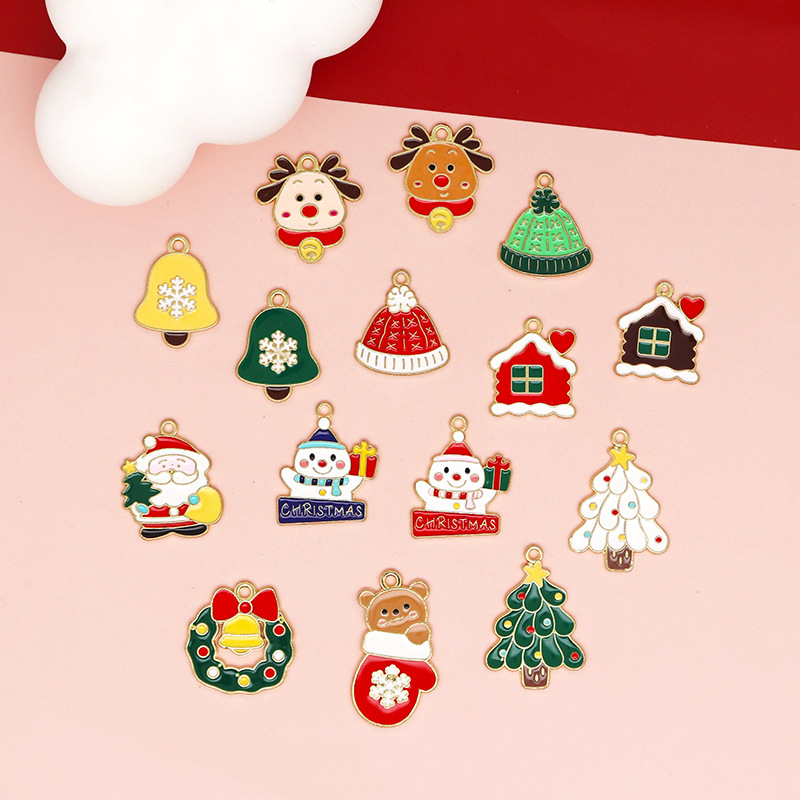 16g Weight Pendant Jewelry Making Type 14*19mm, 15*16mm, 18*18mm Jewelry Making Size DIY Jewelry Accessories Classification 10 PCS/Package Quantity Alloy Material Christmas Festival Bell, Snowman, Elk Pattern Enamel Design Cartoon Style, Cute Style 10 PCS/Package 14*19mm 15*16mm 18*18mm Alloy Bell Snowman Elk Pendant 无