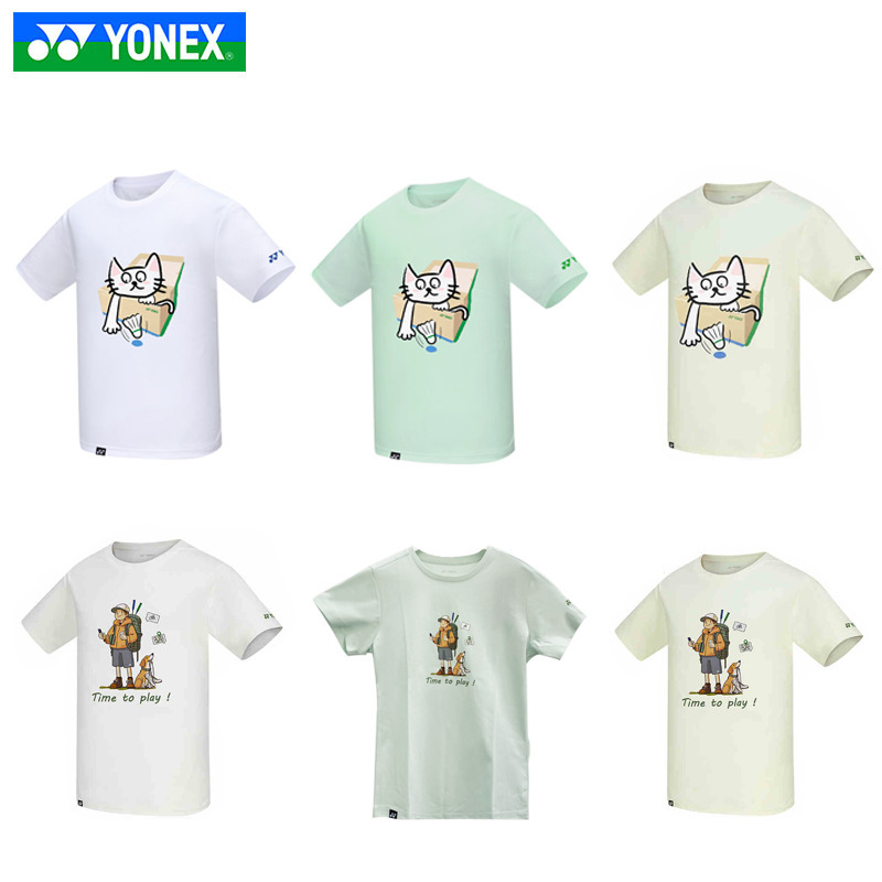 Yonex Badminton Clothing Yy Casual Sports Short-Sleeved T-Shirt for Men and Women Yobc4155Cr/Yobc4157Cr