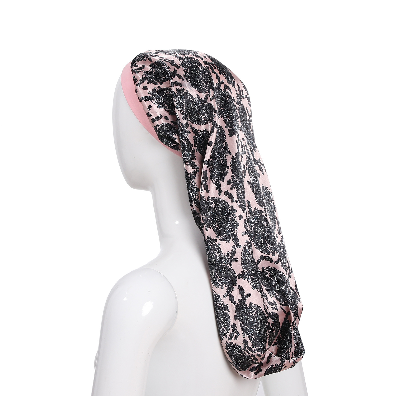 Cross-border supply of long-barreled hat Amazon elastic high elastic wide-brimmed long hair care hat pullover hat colored sleeping hat