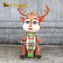 定制电动硅胶麋鹿驯鹿仿真模型 圣诞主题 商业活动打卡互动道具