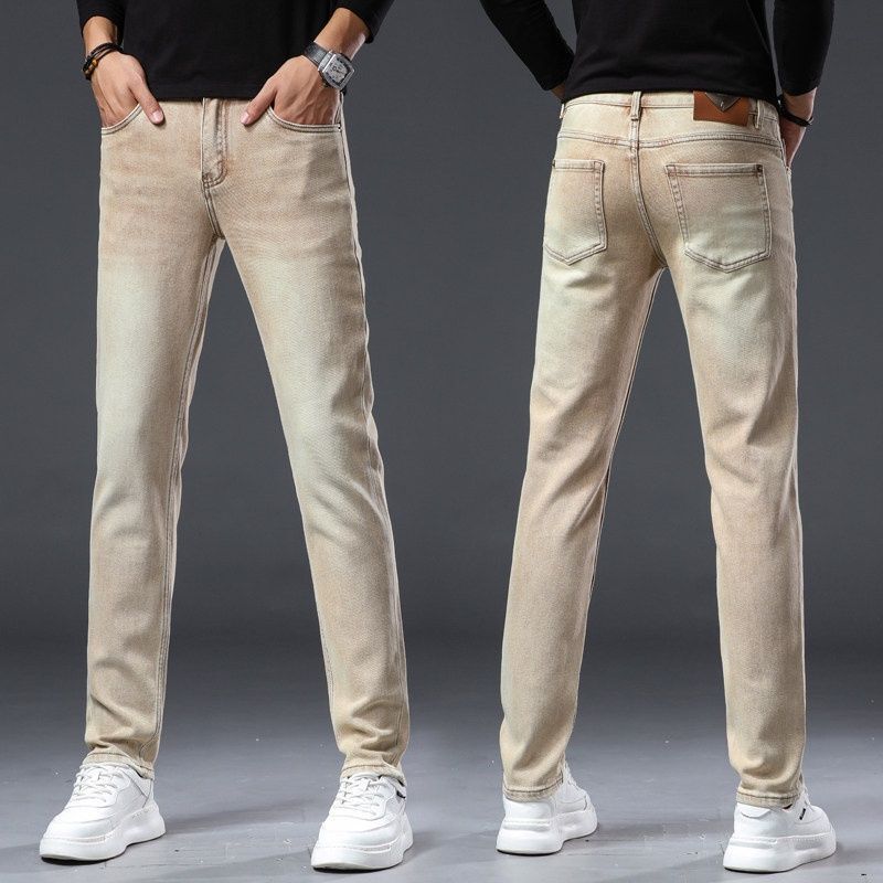 Summer Thin European-Style Trendy Brand Light Luxury Versatile Men's Jeans Hong Kong High-End Slim Straight Men's Trousers Summer Thin European-Style Trendy Brand Light Luxury Versatile Men's Jeans Hong Kong High-End Slim Straight Men's Trousers