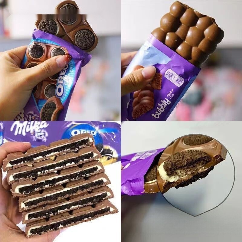 輸入チョコレートデミオカバブルサンドミルクヘーゼルナッツブラックバブルビスケット工場直販卸売Jinqi|undefined