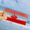 Red pirate ship