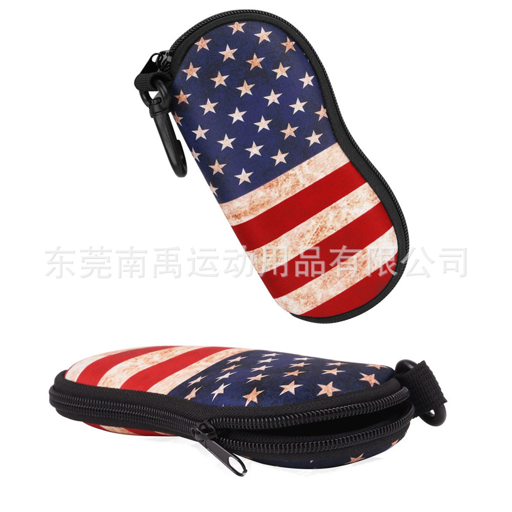 跨境个性眼镜包收纳袋便携拉链眼镜盒潜水料墨镜太阳镜收纳包