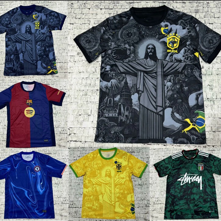 Brazilian Football Jersey Chelsea Barsa Amner Paris Emperor Continent Short-Sleeved Football Top Jersey