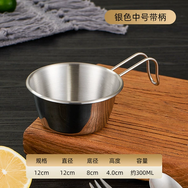 Silver medium with curved handle