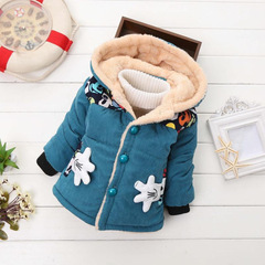 New 2023 Winter Striped Cotton Coat for Boys and Girls, Infants and Toddlers, Zipper, 1-3 Years Old, Korean Style Children's Outerwear