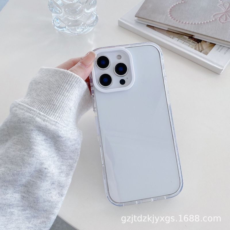 Apple 16promax 携帯電話ケース iPhone14 アクリル 2.0 落下防止ソリッドカラーに適したシンプルなゼリー 2 色|undefined