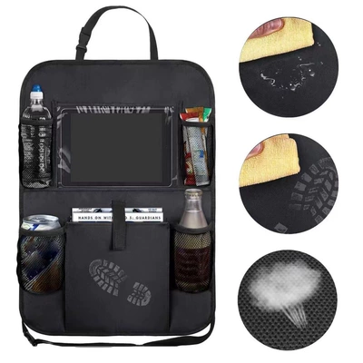 Cross-border hot sale car storage bag chair back anti-kick bag Oxford cloth car storage bag flat car chair back bag