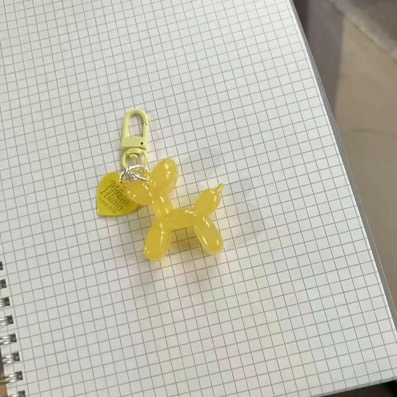 Pequeño Libro Rojo mismo lindo jalea globo láser perro llavero colgante colorido cachorro de dibujos animados teléfono llavero