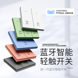 Can Be Connected to Tmall Elf App Smart Switch Panel Bluetooth Voice Home Zero Fire Remote Whole House Wireless Light
