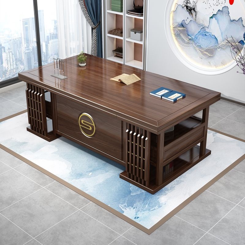 Solid Wood Desk Chinese Style Desk and Chair Combination Imitation Classical Home Boss Desk Tea Table Study Calligraphy Traditional Chinese Medicine Diagnosis Table