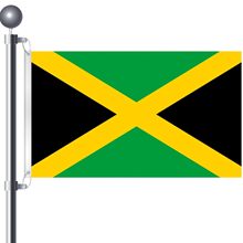 90*150cm牙买加国旗工厂现货 3*5Ft涤纶旗子数码印刷 Jamaica旗帜