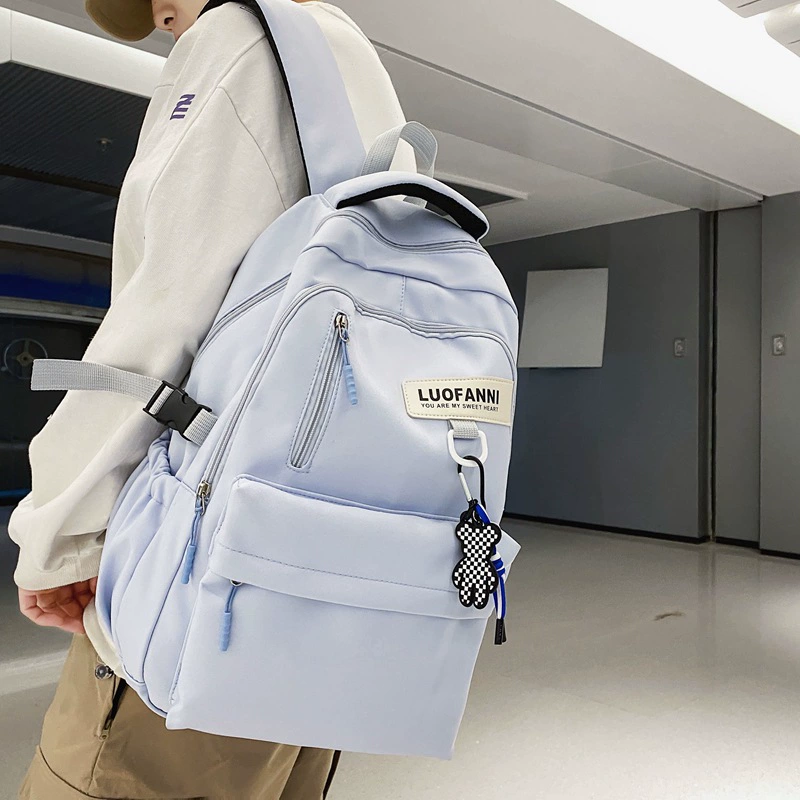 Backpack, capacious Japanese fresh shoulder bag, for secondary school, for students