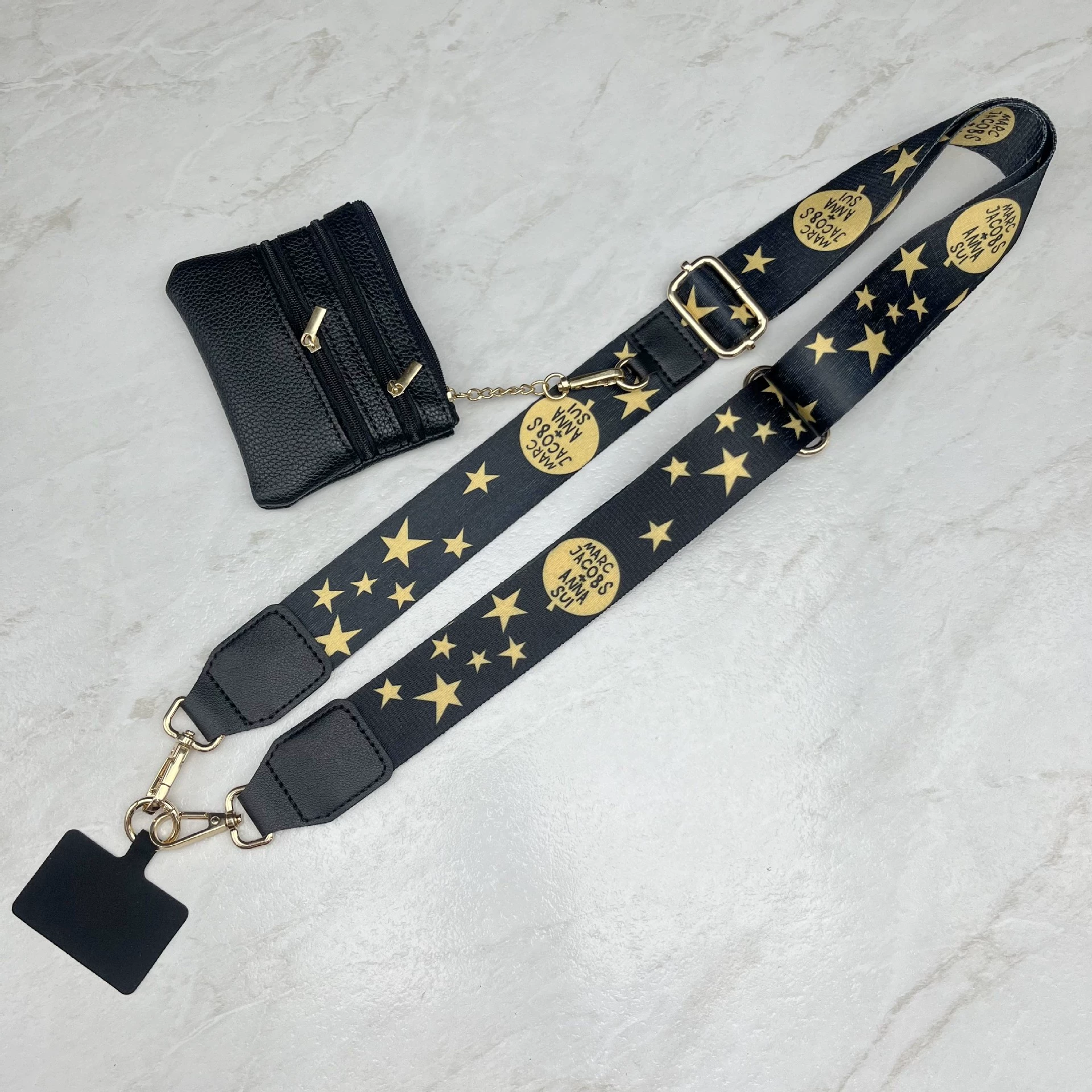 Phone case, strap on a lace, suspenders, universal wallet