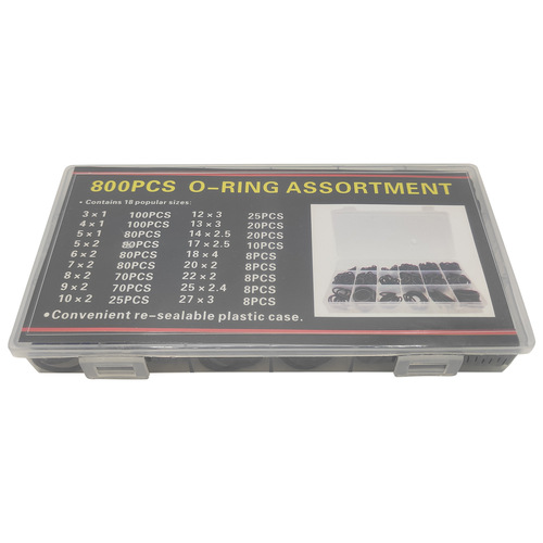 800pcs 18-grid O-ring set, black leather sealing ring, O-ring, high temperature resistant nitrile rubber ring