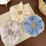 格子学院风百搭网纱发绳
