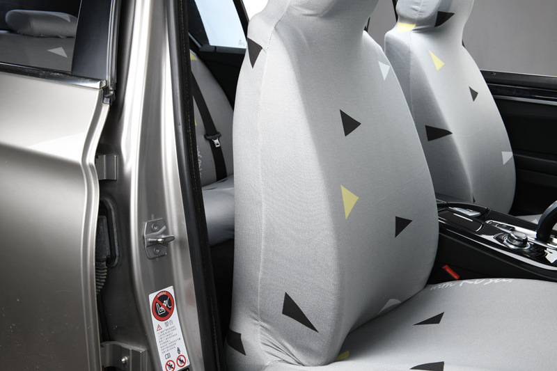 Fabric car elastic seat cover, non-slip, full coverage, thin model, front row driver and passenger seat cushion cover, one-piece dust cover