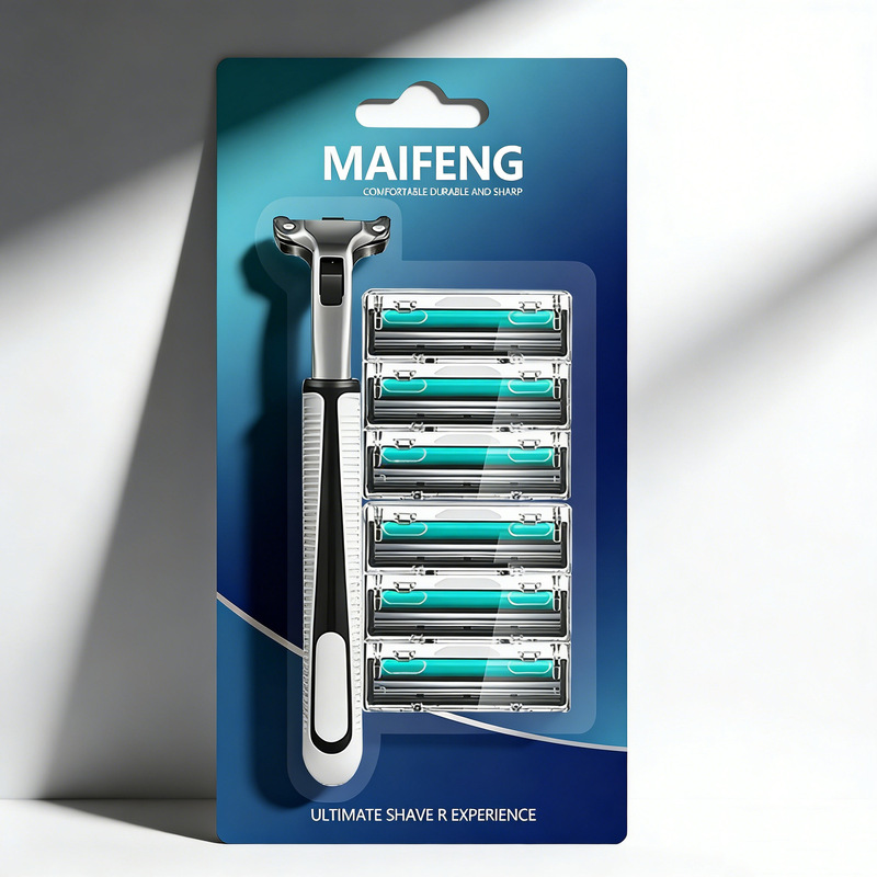 Maifeng Universal Razor Manual Double-Layer Razor Men's Beard Razor Head Stainless Steel Shaving Razor