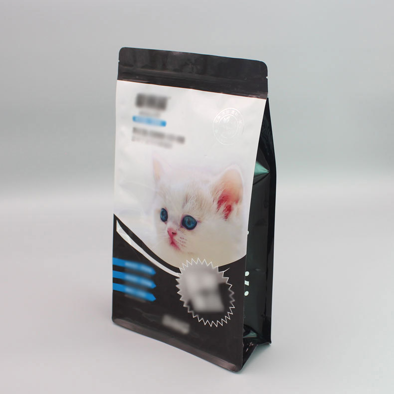 八边封宠物食品包装袋批发镀铝复合材料狗粮袋规格可定制加印logo