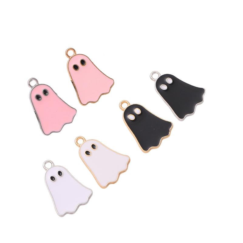 Halloween Fun Ghost Gremlin DIY Oil Dripping Alloy Cartoon Jewelry Accessories Hair Accessories Keychain Pendant Cross-Border