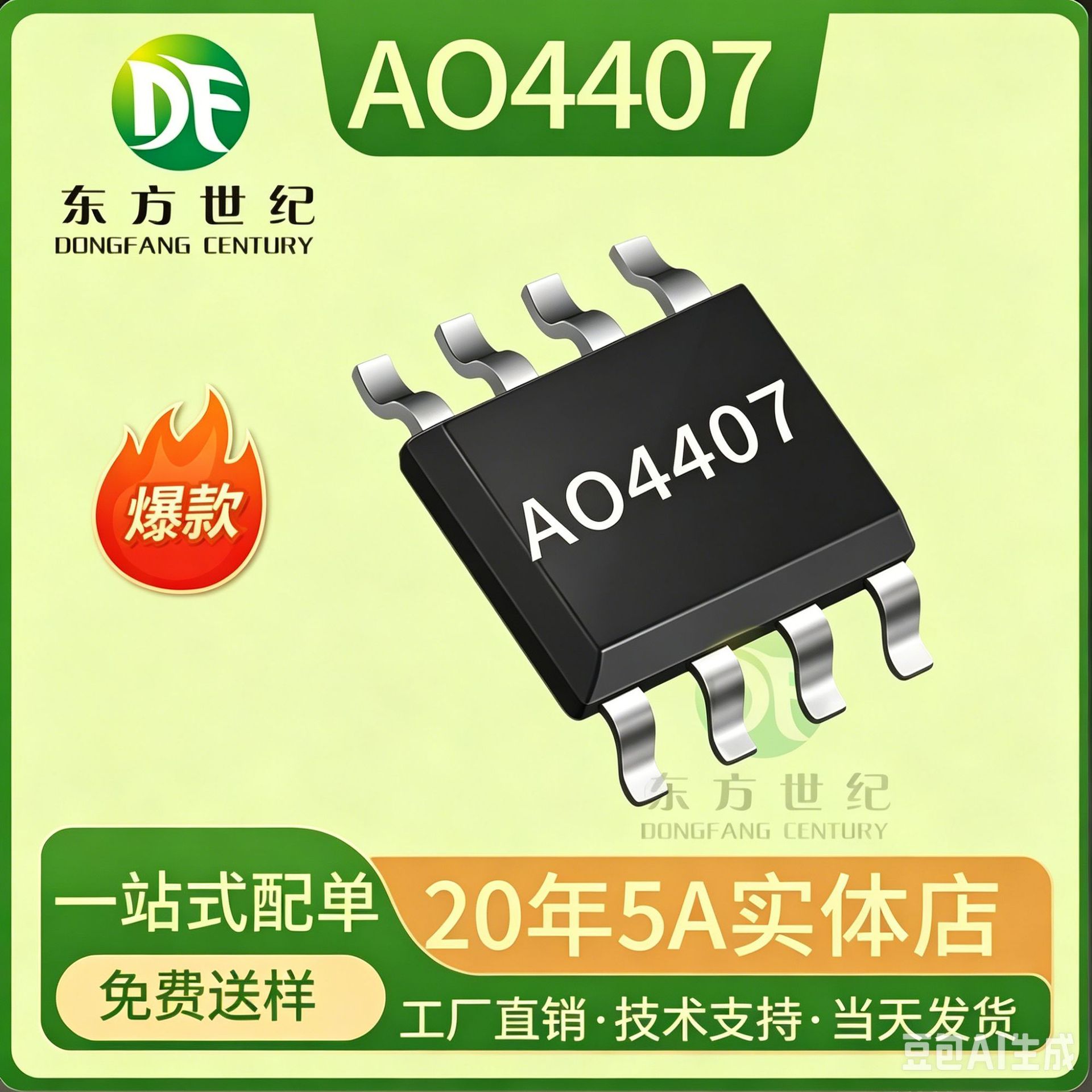 AO4407A MOS管 AO4407 P沟道10A/12A 30V 封装SOP8 4407