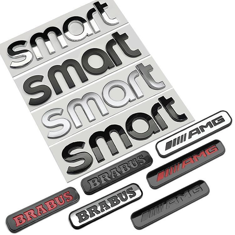 Smart Car Logo Smart # No. 1 # No. 3 Black Hood Emblem, Letter Emblem, Brabus Rear Emblem