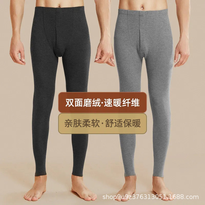Fabricantes al por mayor pantalones cálidos para hombres con terciopelo grueso a prueba de frío calzado de calzado para hombres delgados pantalones de invierno para hombres