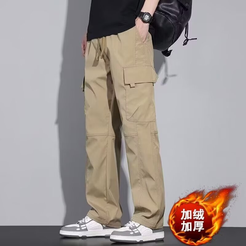 卸売り工装ズボン男潮牌ゆるい直筒2024新型多ポケット青少年ズボン男性カジュアルズボン秋|undefined