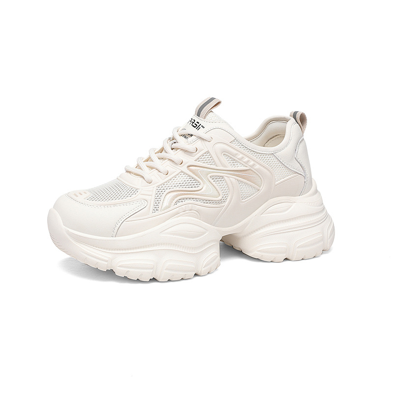 Giày sneaker nữ đế dày trắng mùa hè 2025 đế mềm thoáng khí — JST 1826-2 màu đen, JST 7142m bạc, JST 7009-1 xám xanh, JST 1826- 2m Trắng